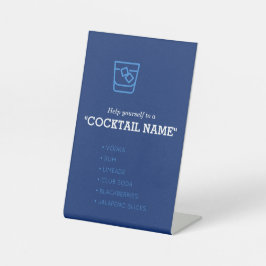 Stock The Bar Signature Cocktail Tafelbord Sign Reclamebord Met Voetstuk