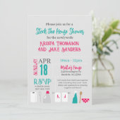 Stock the House Bruiloft Kaart (Staand voorkant)
