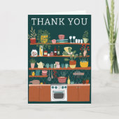 STOCK THE KITCHEN Bridal Shower CUSTOM Cute Bedankkaart (Voorkant)