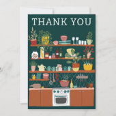 STOCK THE KITCHEN Bridal Shower CUSTOM Cute Bedankkaart (Voorkant)