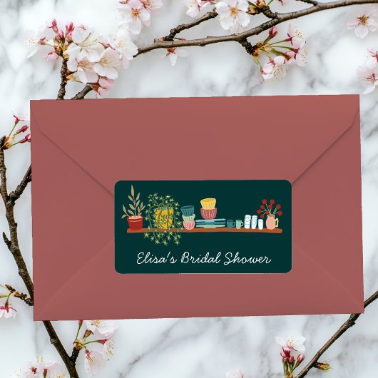 STOCK THE KITCHEN Bridal Shower CUSTOM Cute Etiket