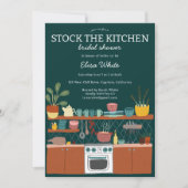 STOCK THE KITCHEN Bridal Shower Cute CUSTOM Kaart (Voorkant)
