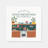 STOCK THE KITCHEN Bridal Shower Cute CUSTOM Servet (Voorkant)