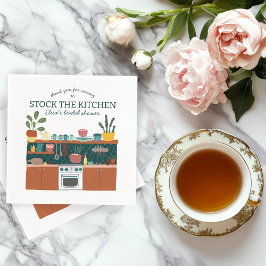 STOCK THE KITCHEN Bridal Shower Cute CUSTOM Servet