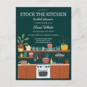 STOCK THE KITCHEN Bridal Shower Cute CUSTOM Uitnodiging Briefkaart (Voorkant)