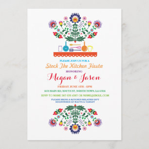 Stock The Kitchen Fiesta Mexican Party Invitation Kaart