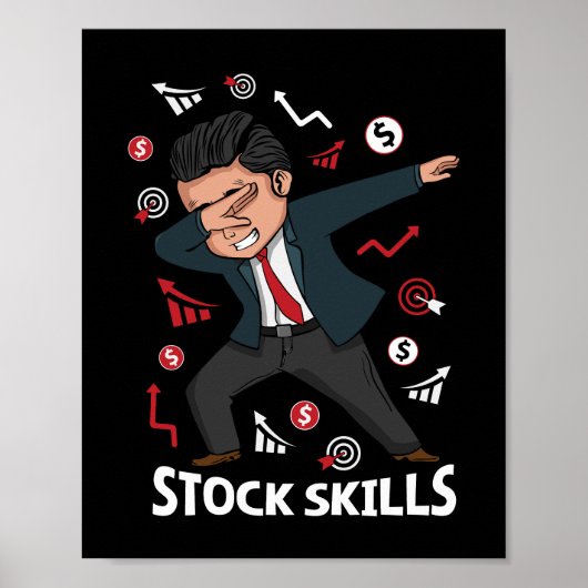 Stock Trader Gifts Mannen Trading Skills Forex Aan Poster (Voorkant)
