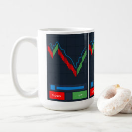 Stock Trader Koffie Mok met Kandelaar Grafiek