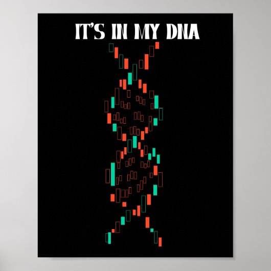 Stock Trader Mannen Kandelaar Grafiek Forex Tradin Poster (Voorkant)