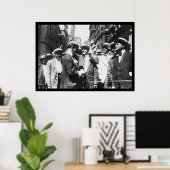 Stock Traders NYC Curb Market 1916 Poster (Thuiskantoor)