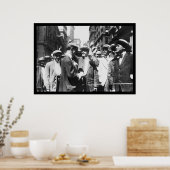 Stock Traders NYC Curb Market 1916 Poster (Keuken)