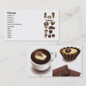Stock Vectors - Chocolade, Naam, Adres 1, toevoege Visitekaartje (Voorkant / Achterkant)