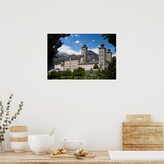 Stockalper Palace, Brig-Glis, Zwitserland Poster (Keuken)
