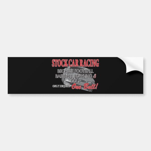 Stockauto-racisme Bumpersticker (Voorkant)