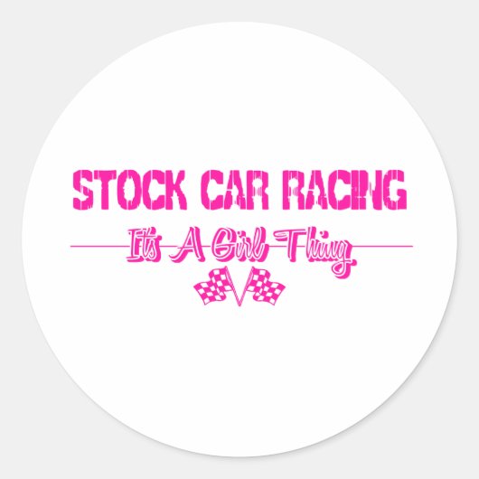 Stockauto-racisme Ronde Sticker (Voorkant)