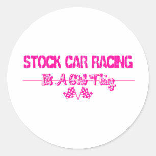 Stockauto-racisme Ronde Sticker
