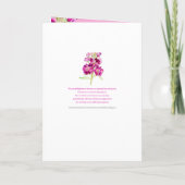 Stockbloemen donkerroze waterverf bruiloft program programma (Achterkant)