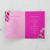 Stockbloemen donkerroze waterverf bruiloft program programma (Binnen)