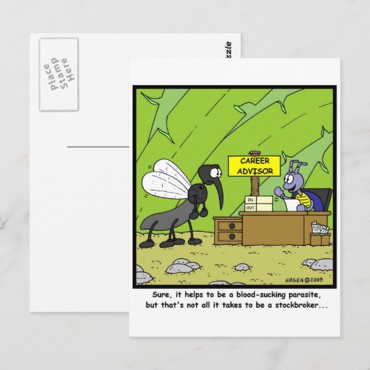 Stockbroker Briefkaart (Voorkant / Achterkant)