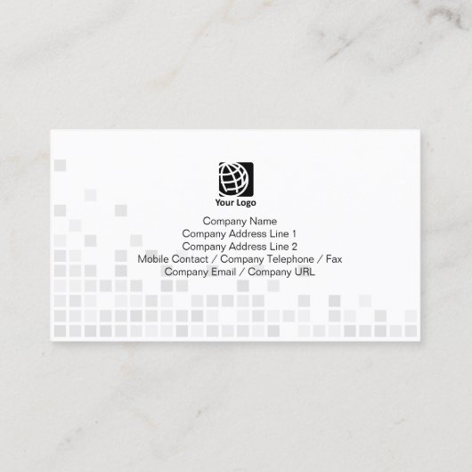 StockBroker FinancialInvestment Abstract BlueCubes Visitekaartje (Achterkant)