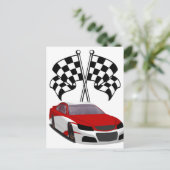 Stockcar Racing & Flags Briefkaart (Staand voorkant)