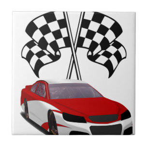 Stockcar Racing & Flags Tegeltje
