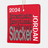 Stocker Extraordinaire CUSTOM Keramisch Ornament (Links)