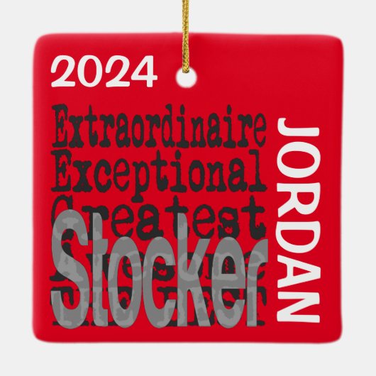 Stocker Extraordinaire CUSTOM Keramisch Ornament (Achterkant)