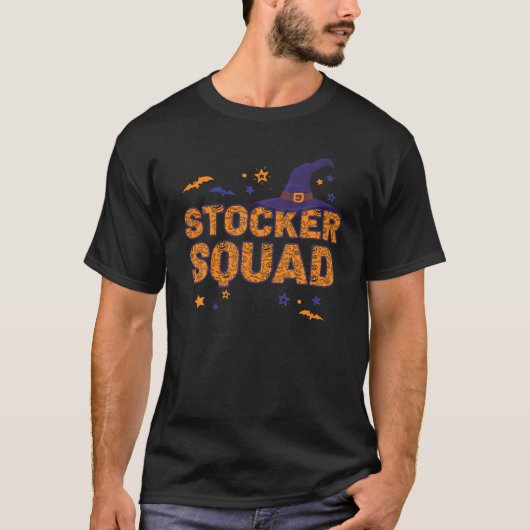 Stocker Squad Witch Halloween Matching Stacker T-shirt (Voorkant)