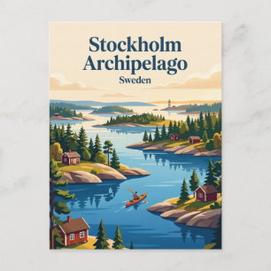 Stockholm Archipel Zweden Briefkaart