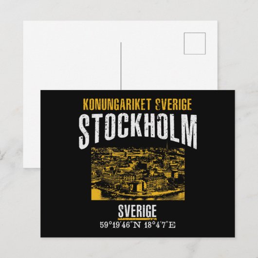 Stockholm Briefkaart (Voorkant / Achterkant)