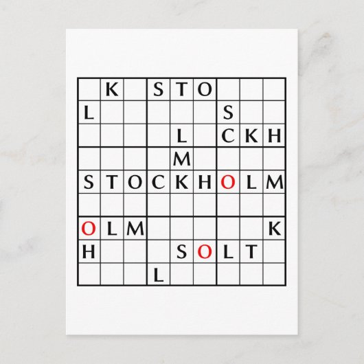 STOCKHOLM BRIEFKAART (Voorkant)