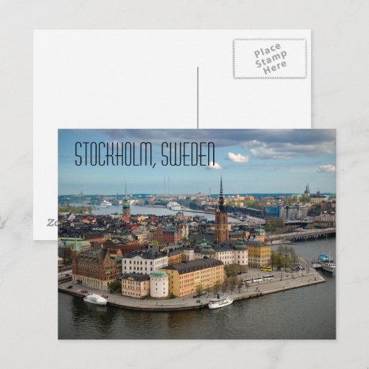 Stockholm, Briefkaart Zweden (Voorkant / Achterkant)