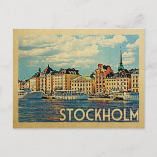 Stockholm Briefkaart Zweden Vintage Travel
