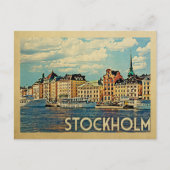Stockholm Briefkaart Zweden Vintage Travel (Voorkant)