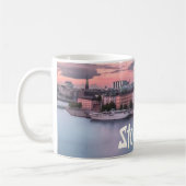 Stockholm Capital of Sweden Night Skyline Koffiemok (Links)