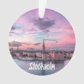 Stockholm Capital of Sweden Night Skyline Ornament (voorkant)