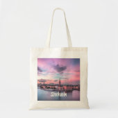Stockholm Capital of Sweden Night Skyline Tote Bag (Voorkant)