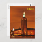 Stockholm City Hall, Zweden Briefkaart (Voorkant / Achterkant)