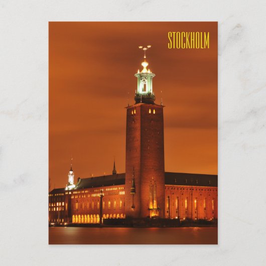 Stockholm City Hall, Zweden Briefkaart (Voorkant)