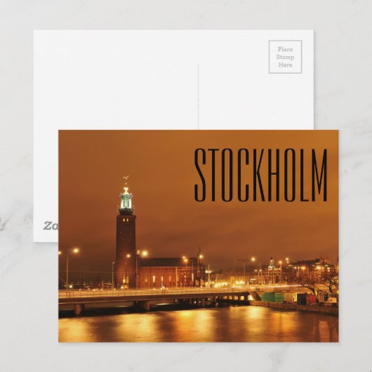 Stockholm City Hall, Zweden Briefkaart (Voorkant / Achterkant)
