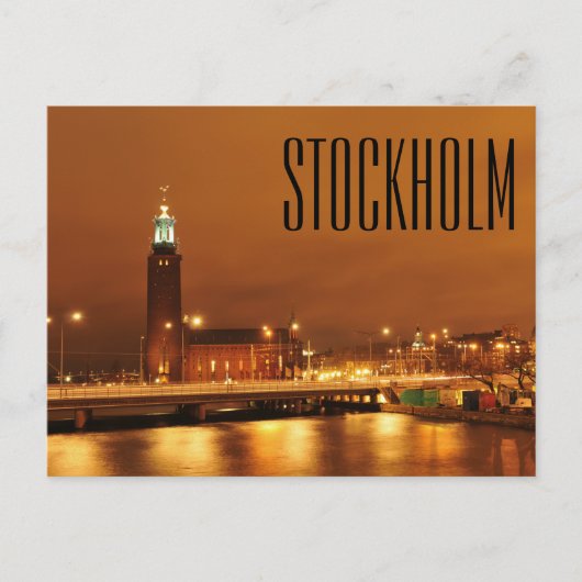 Stockholm City Hall, Zweden Briefkaart (Voorkant)