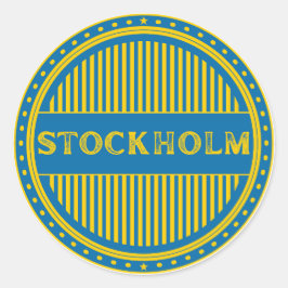 Stockholm City Pride Emblem – Swedish Identity Ronde Sticker