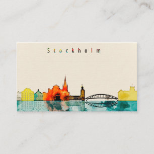 Stockholm City Skyline Visitekaartje