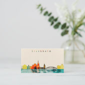 Stockholm City Skyline Visitekaartje (Staand voorkant)