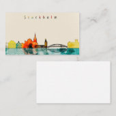 Stockholm City Skyline Visitekaartje (Voorkant / Achterkant)