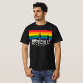 Stockholm City Sweden Rainbow Flag Kids | Swedish  T-shirt (Voorkant volledig)