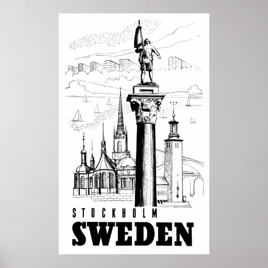 Stockholm, de hoofdstad van Zweden Poster (Voorkant)