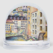 Stockholm Gamla Stan Illustration Sweden Sneeuwbol (Achterkant)