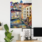 Stockholm, Gamla Stan, Old Town Poster (Thuiskantoor)